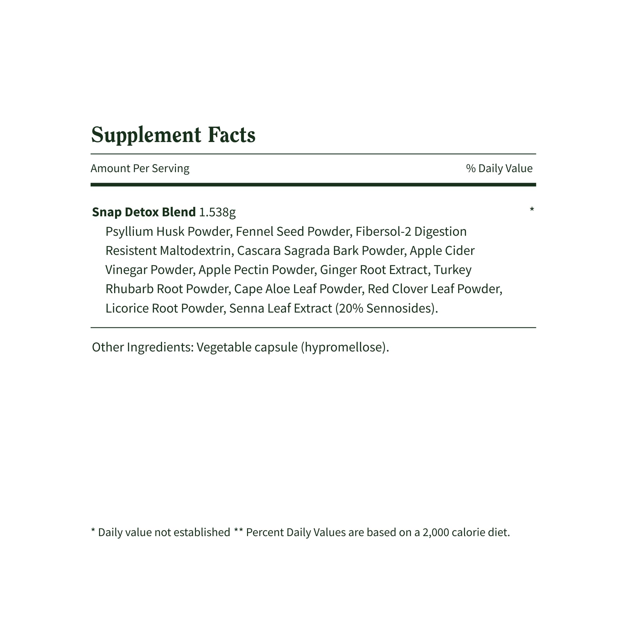 Licorice root and ginger root herbal detox capsules