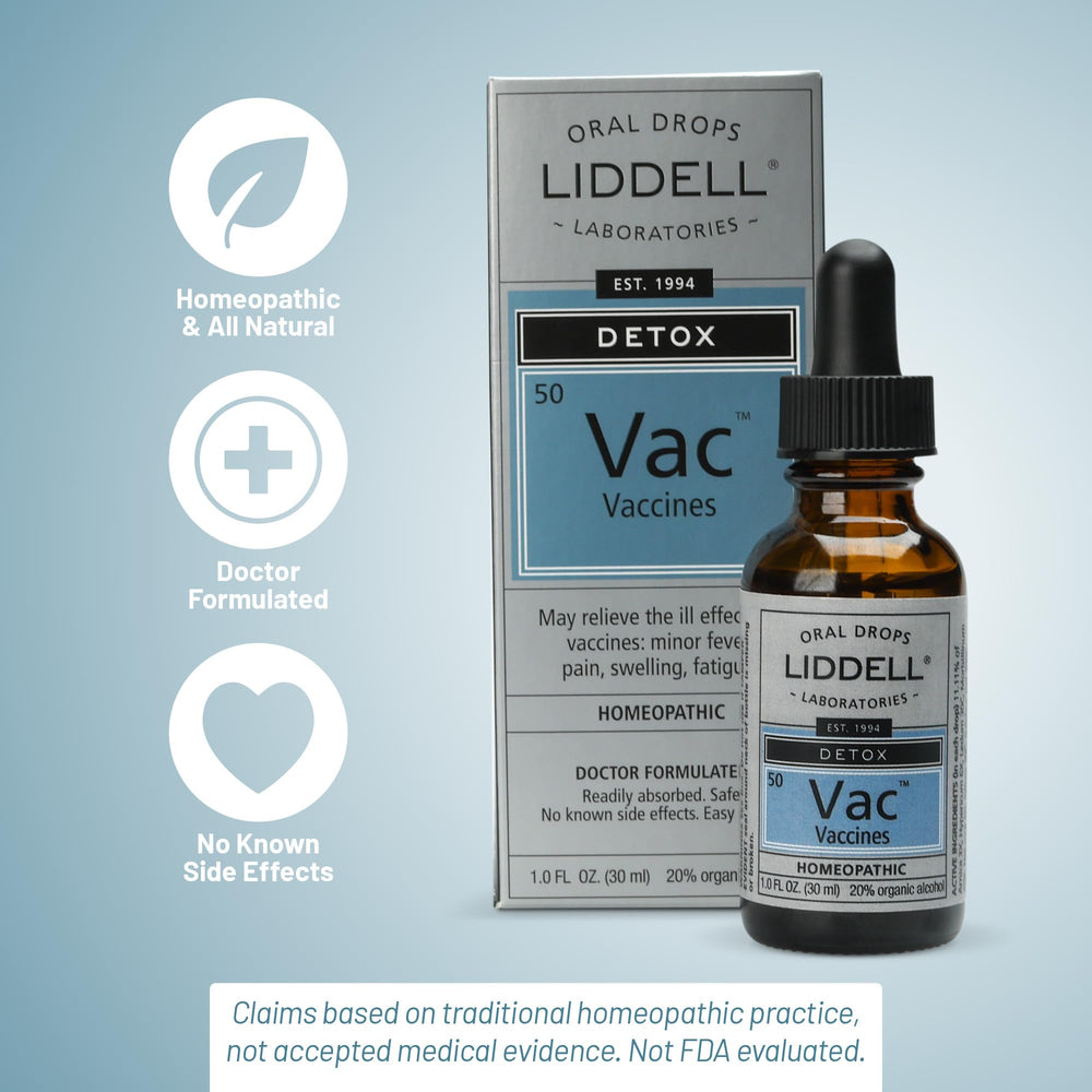 Liddell vaccine detox drops packaging reflects rigorous manufacturing standards