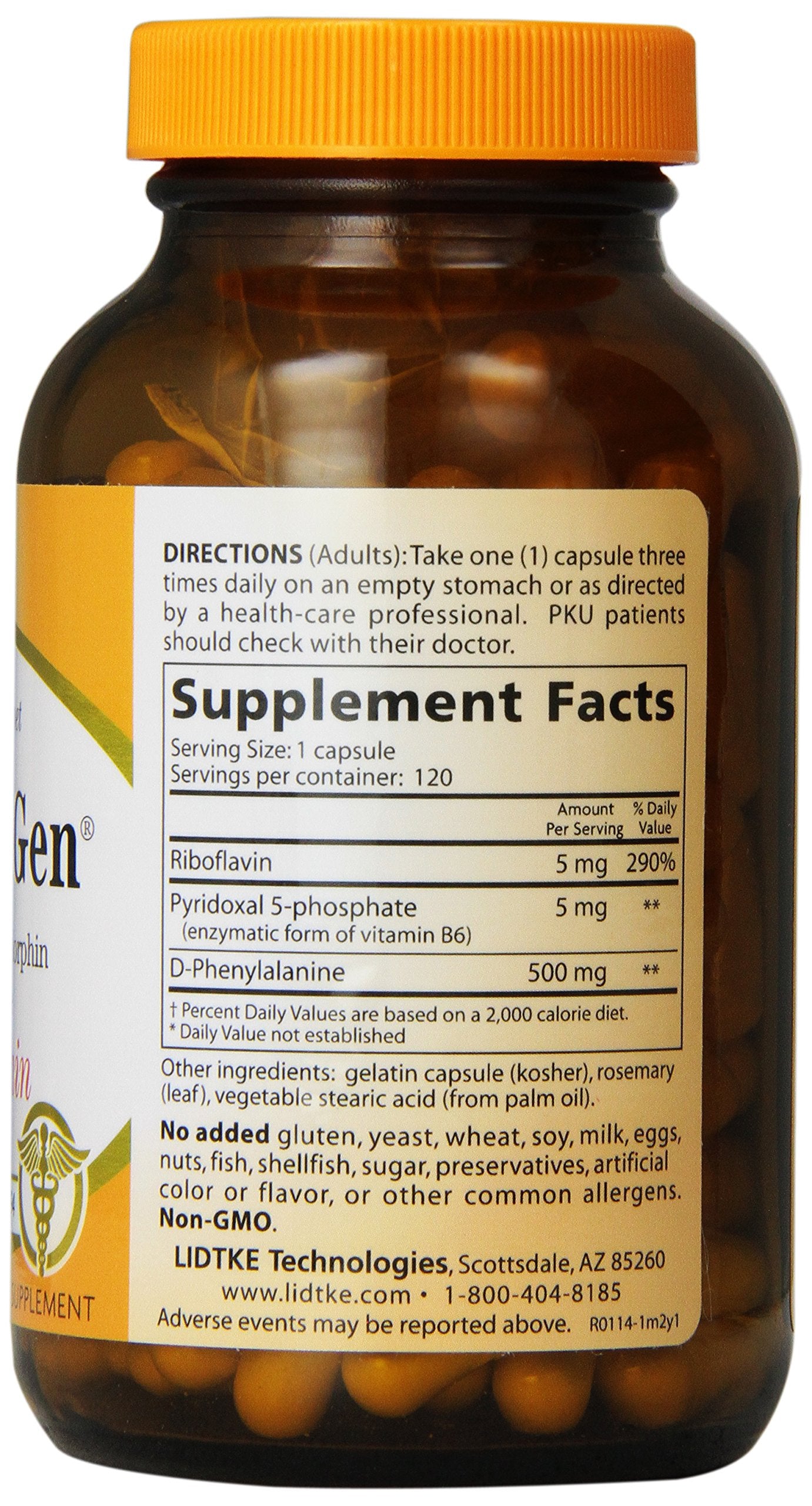 Endorphigen Capsules spilled capsules beside bottle