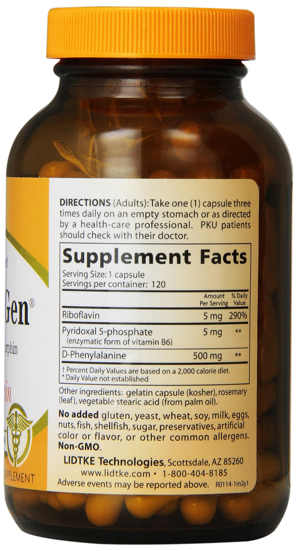 Side view of the Lidtke Endorphigen bottle