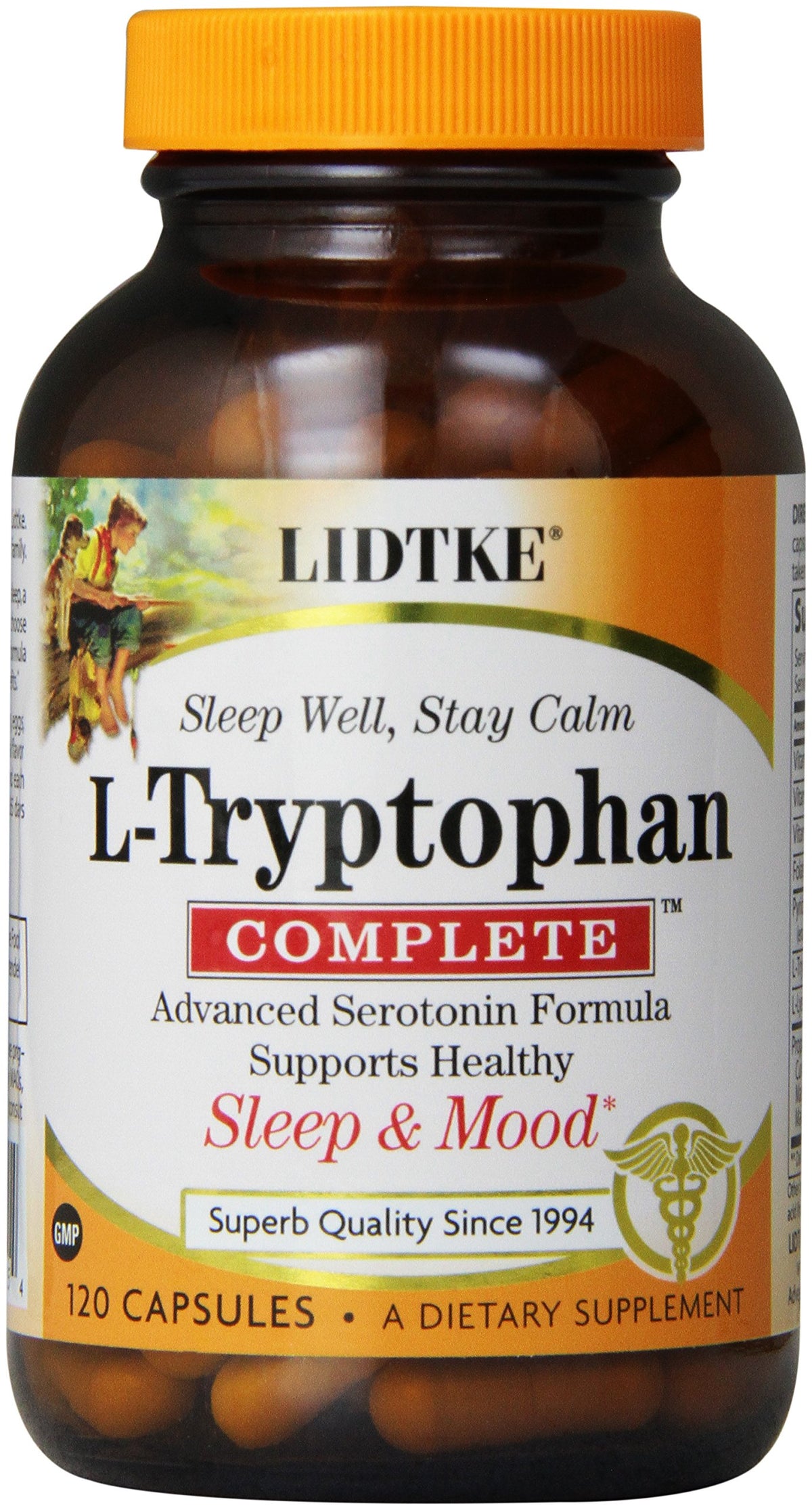 Lidtke L-Tryptophan Complete Capsules bottle 120 count