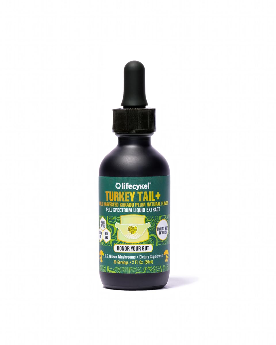 Life Cykel Turkey Tail Mushroom Liquid Extract bottle with Kakadu Plum