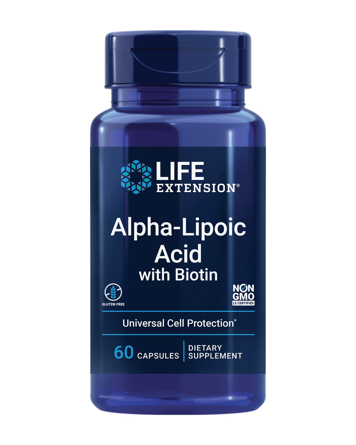 Life Extension Alpha-Lipoic Acid with Biotin bottle label