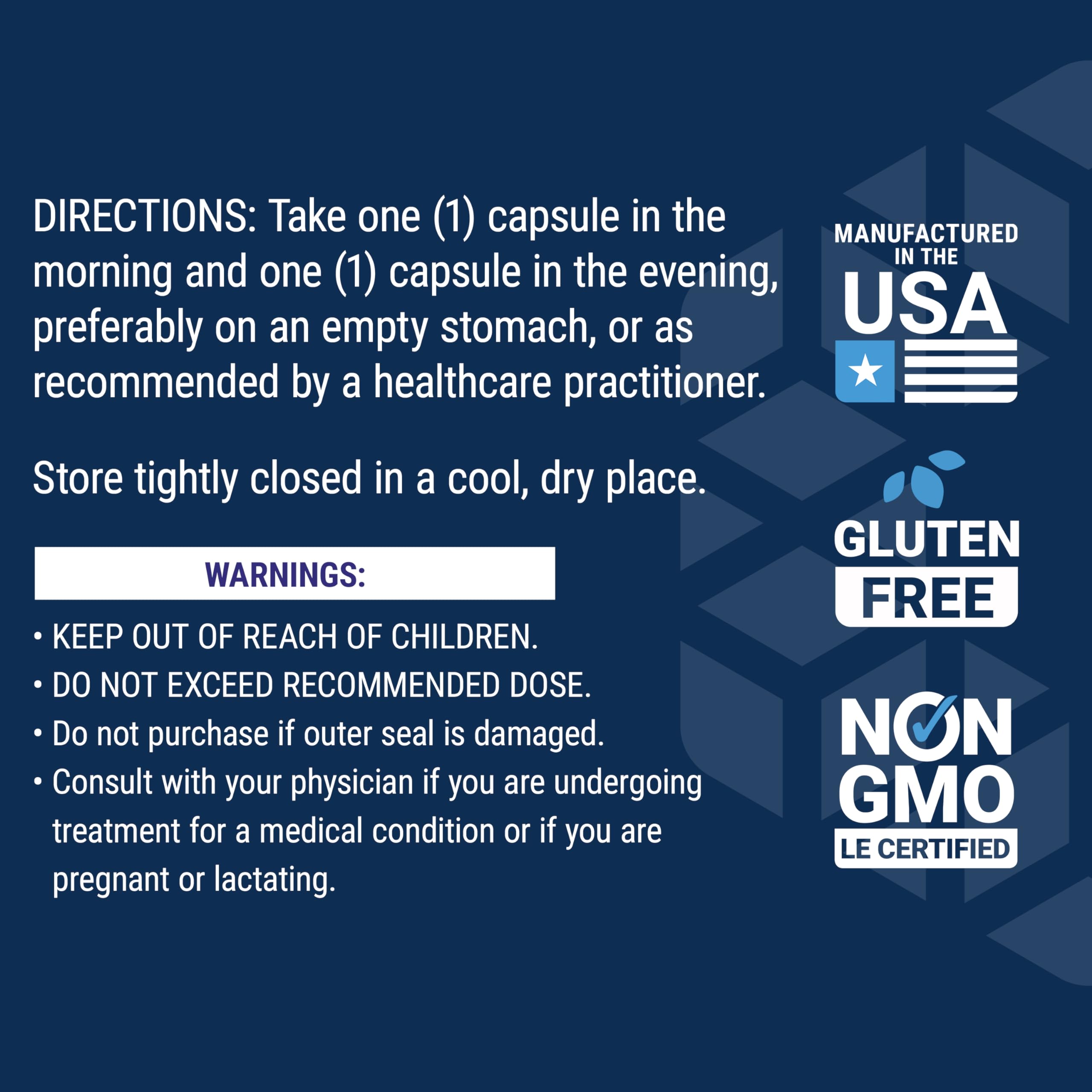 Front view of the product with label