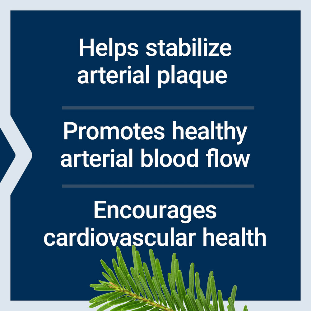 Pycnogenol pine bark and gotu kola ingredients for Arterial Protect