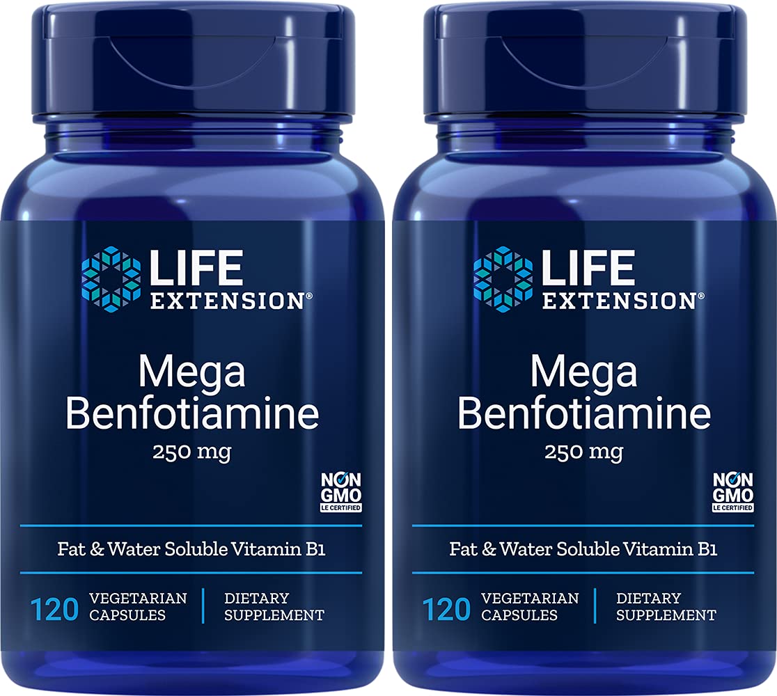 Life Extension Mega Benfotiamine 250 mg bottle with label