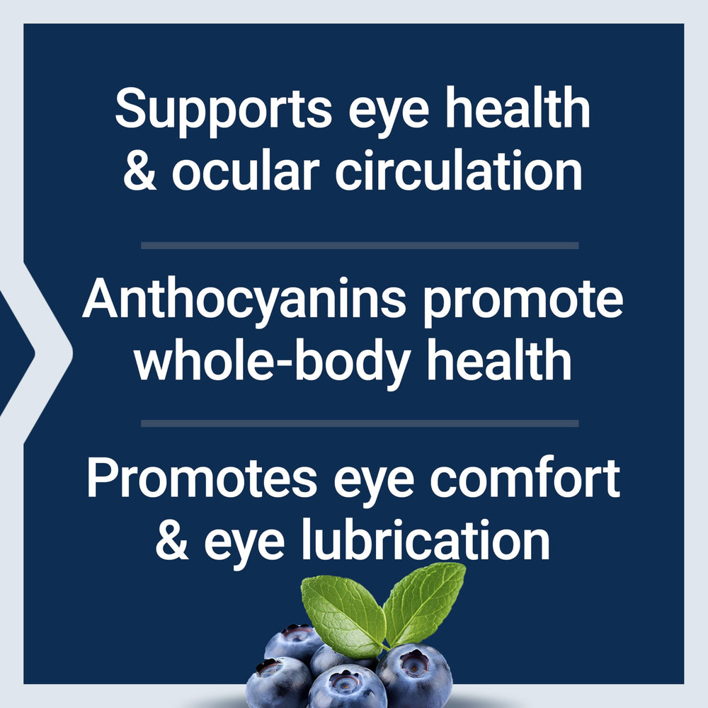 Label showing 36% total anthocyanins in bilberry extract