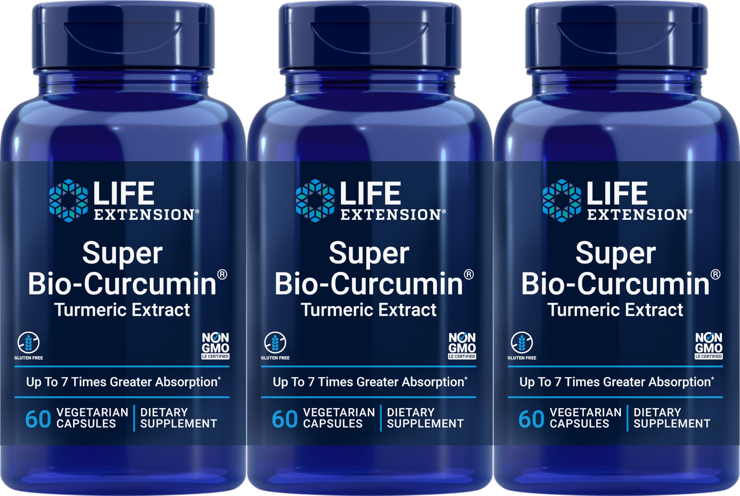 Life Extension Super Bio-Curcumin Turmeric Extract 400 mg bottle and capsules