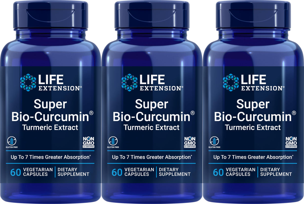 Life Extension Super Bio-Curcumin Turmeric Extract 400 mg bottle and capsules