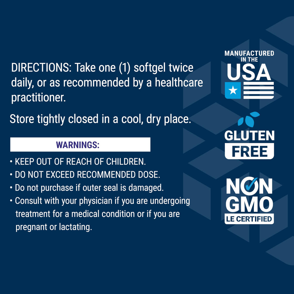 Supplement facts panel close-up