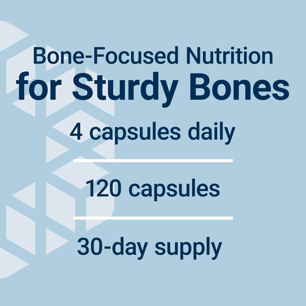 Life Extension Bone Restore bottle with D3 and K2 noted for calcium utilization.