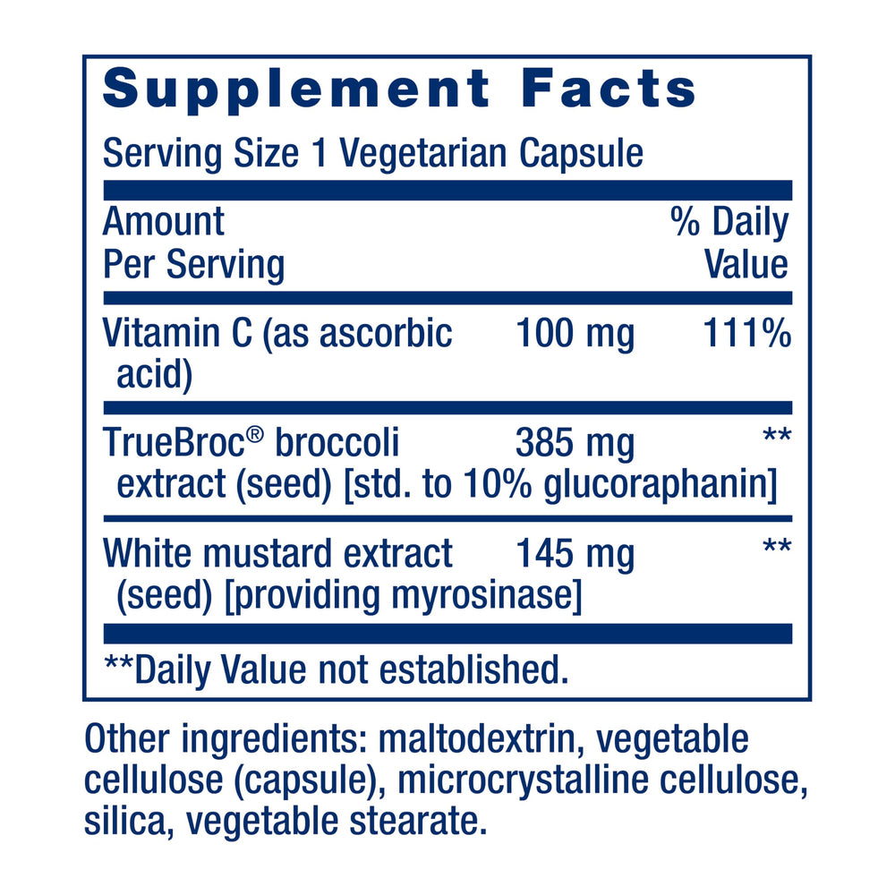 Illustration of broccoli seed extract with myrosinase from white mustard seed
