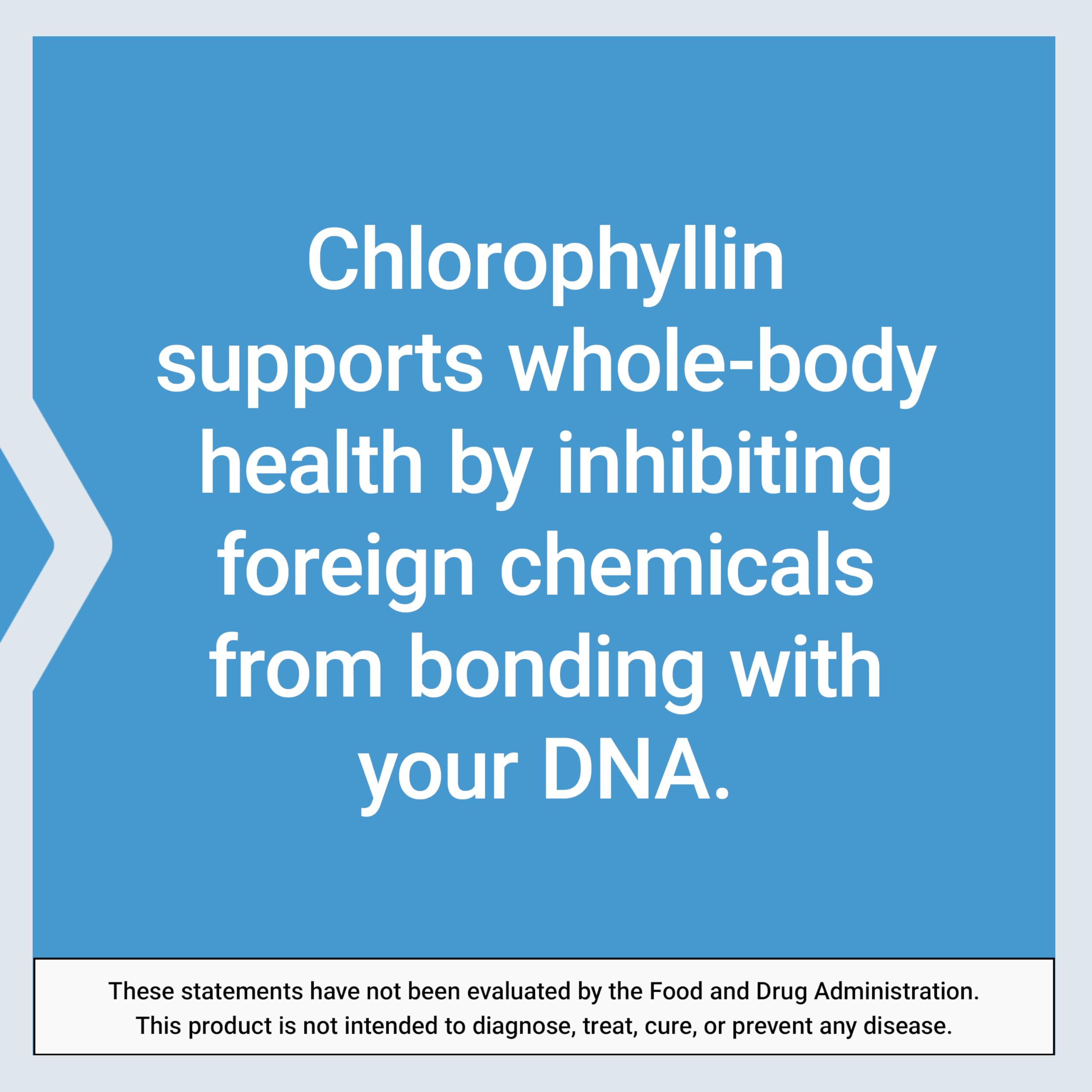 DNA health infographic for chlorophyllin