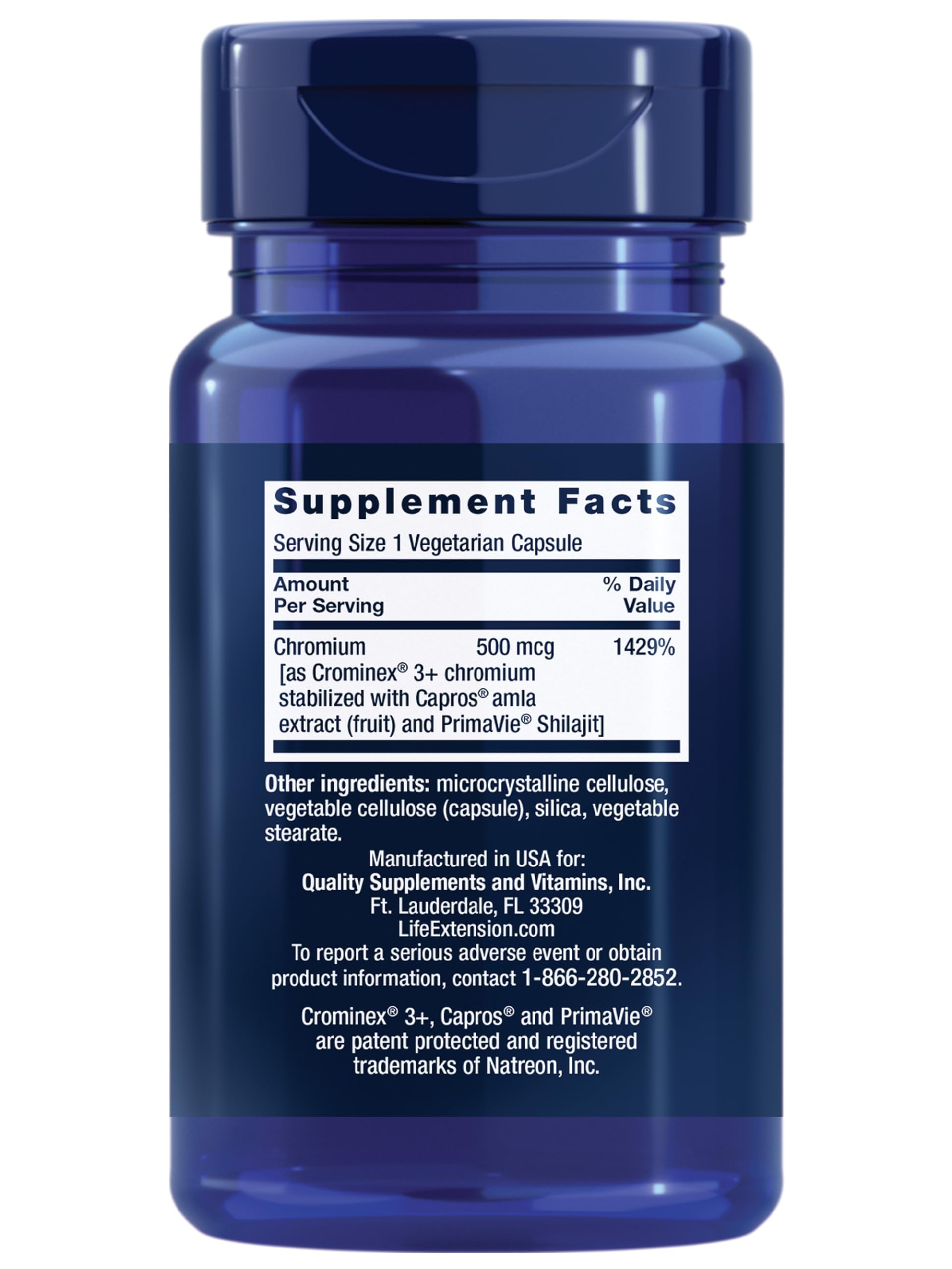 Vegetarian chromium capsules - close-up