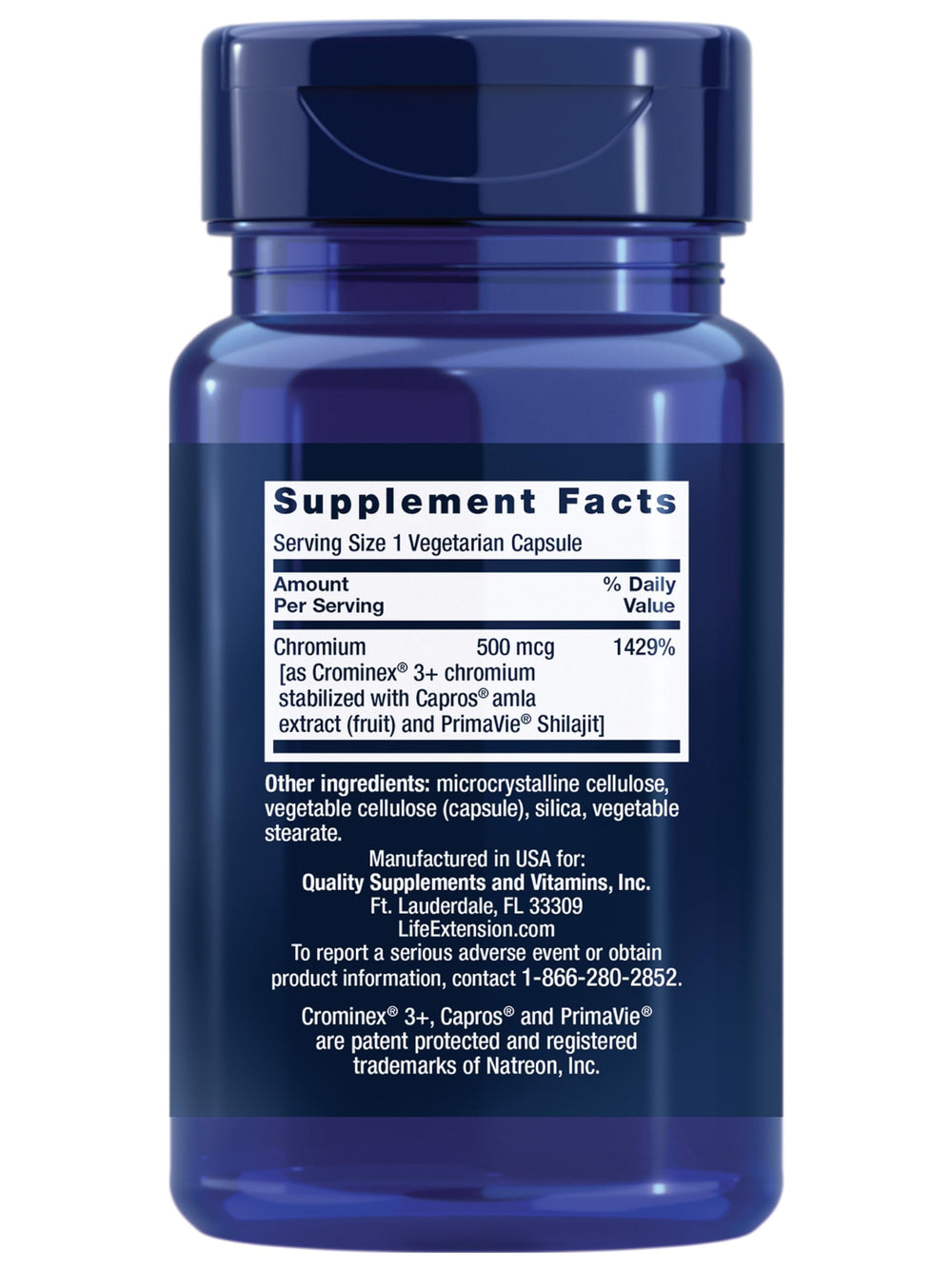 Vegetarian chromium capsules - close-up