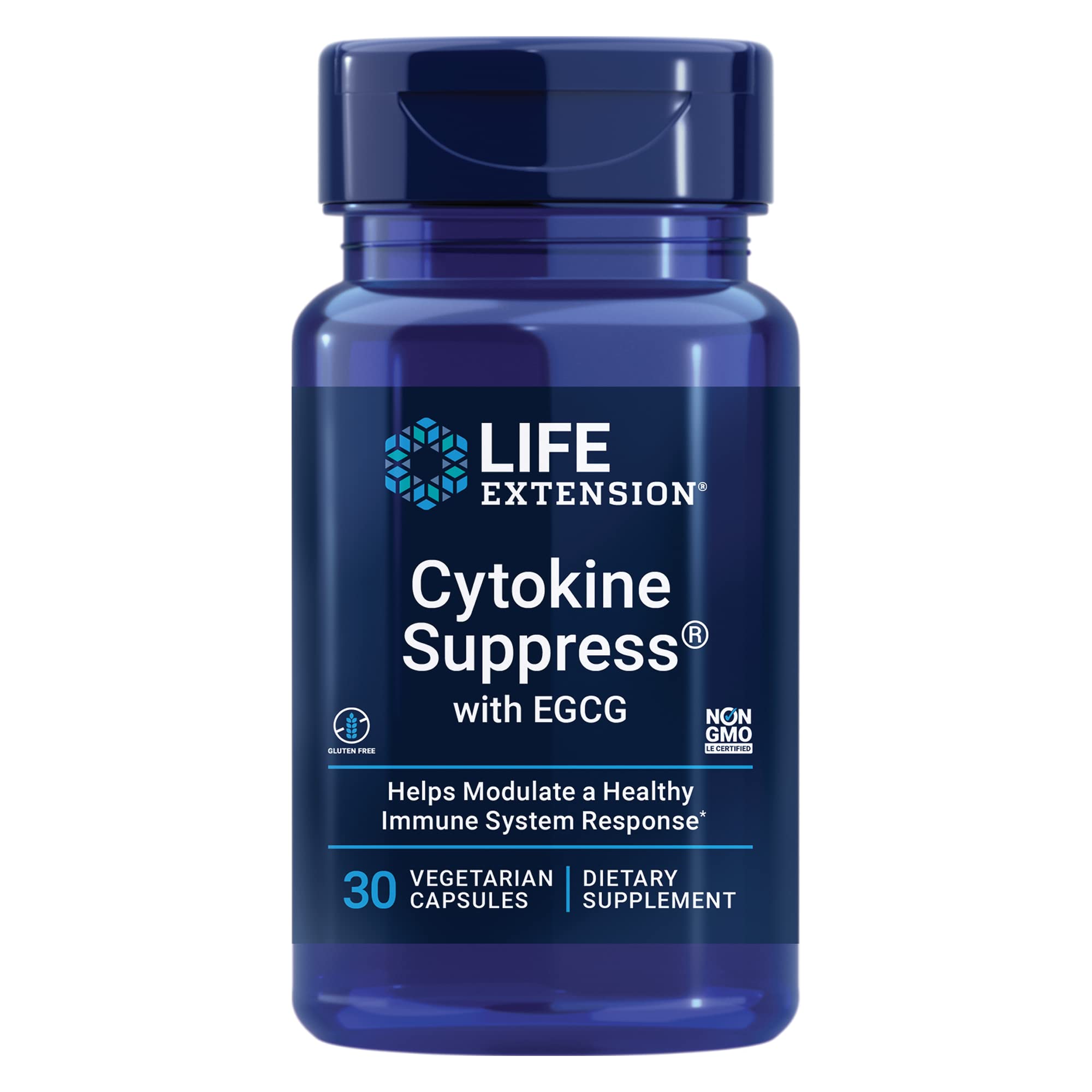Life Extension Cytokine Suppress with EGCG bottle front view