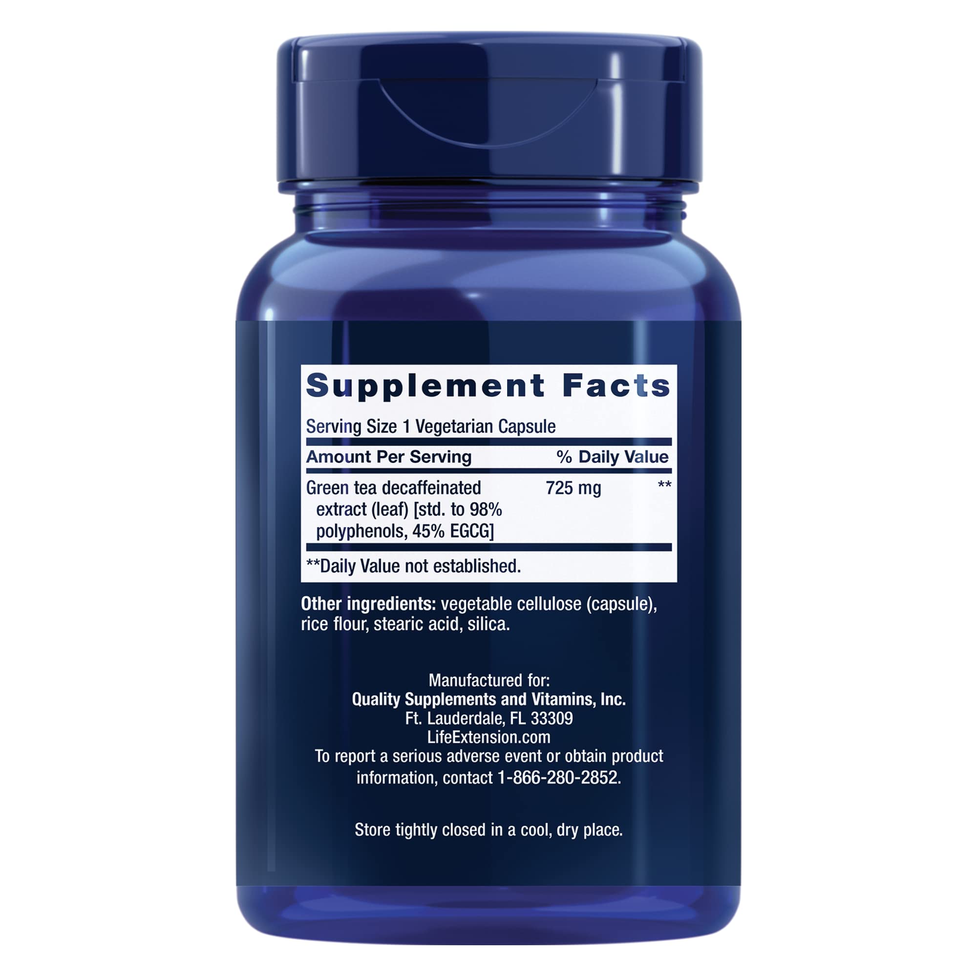 Close-up of green tea extract capsules