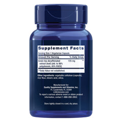 Close-up of green tea extract capsules
