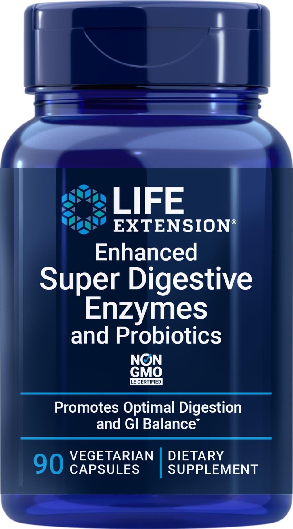 Front of Life Extension Enhanced Super Digestive Enzymes and Probiotics bottle