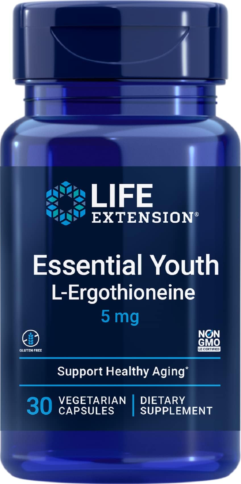 Life Extension Essential Youth L-Ergothioneine bottle label