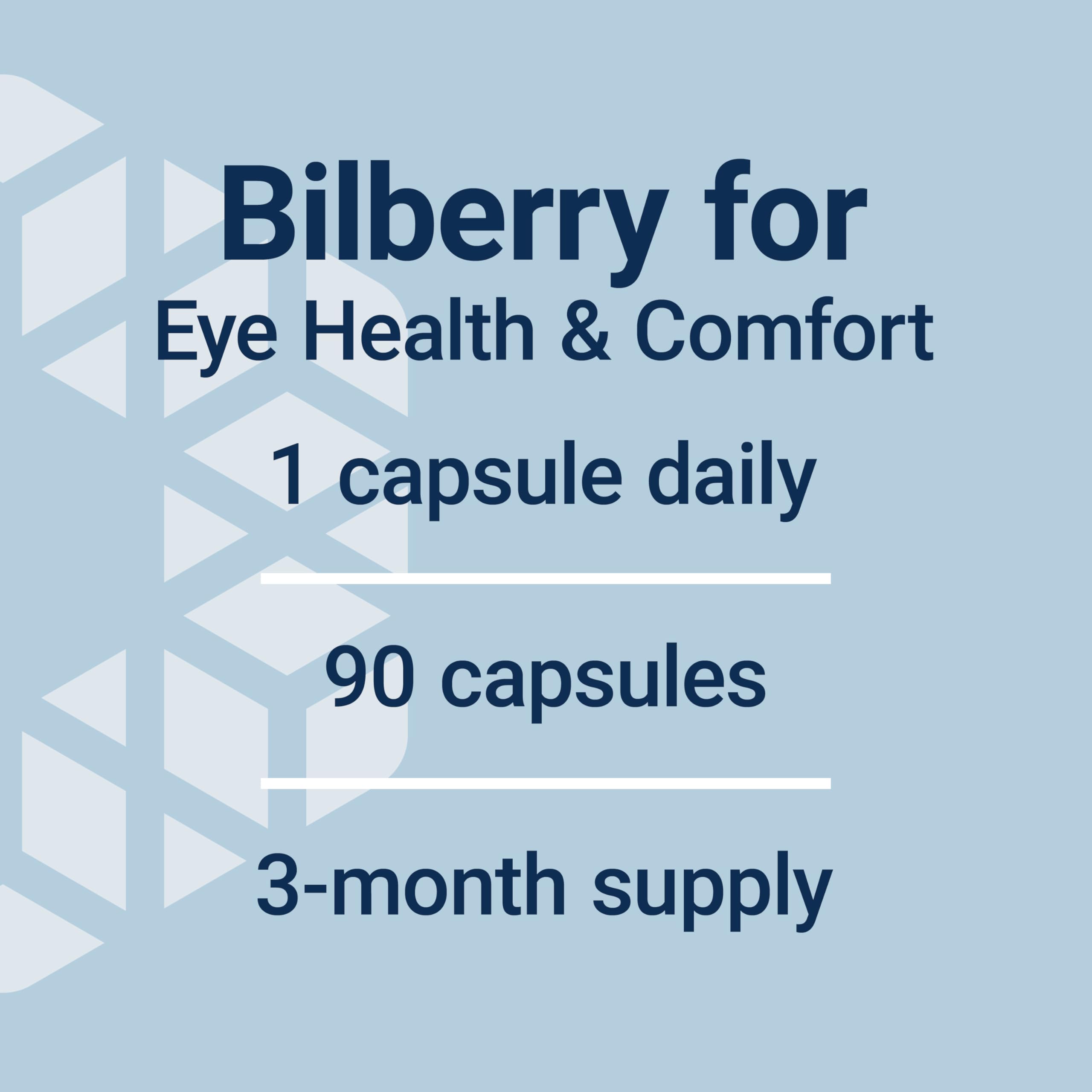 Graphic illustrating eye health from bilberry extract