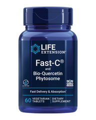 Life Extension Fast-C and Bio-Quercetin hero image showing 60 vegetarian tablets