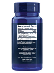 Life Extension FLORASSIST label highlights gluten free and non GMO quality.