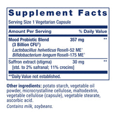 Product label showing Lactobacillus helveticus Rosell-52 and Bifidobacterium longum Rosell-175