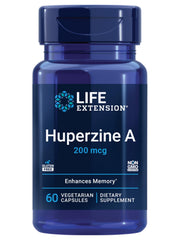 Life Extension Huperzine A bottle with 60 vegetarian capsules