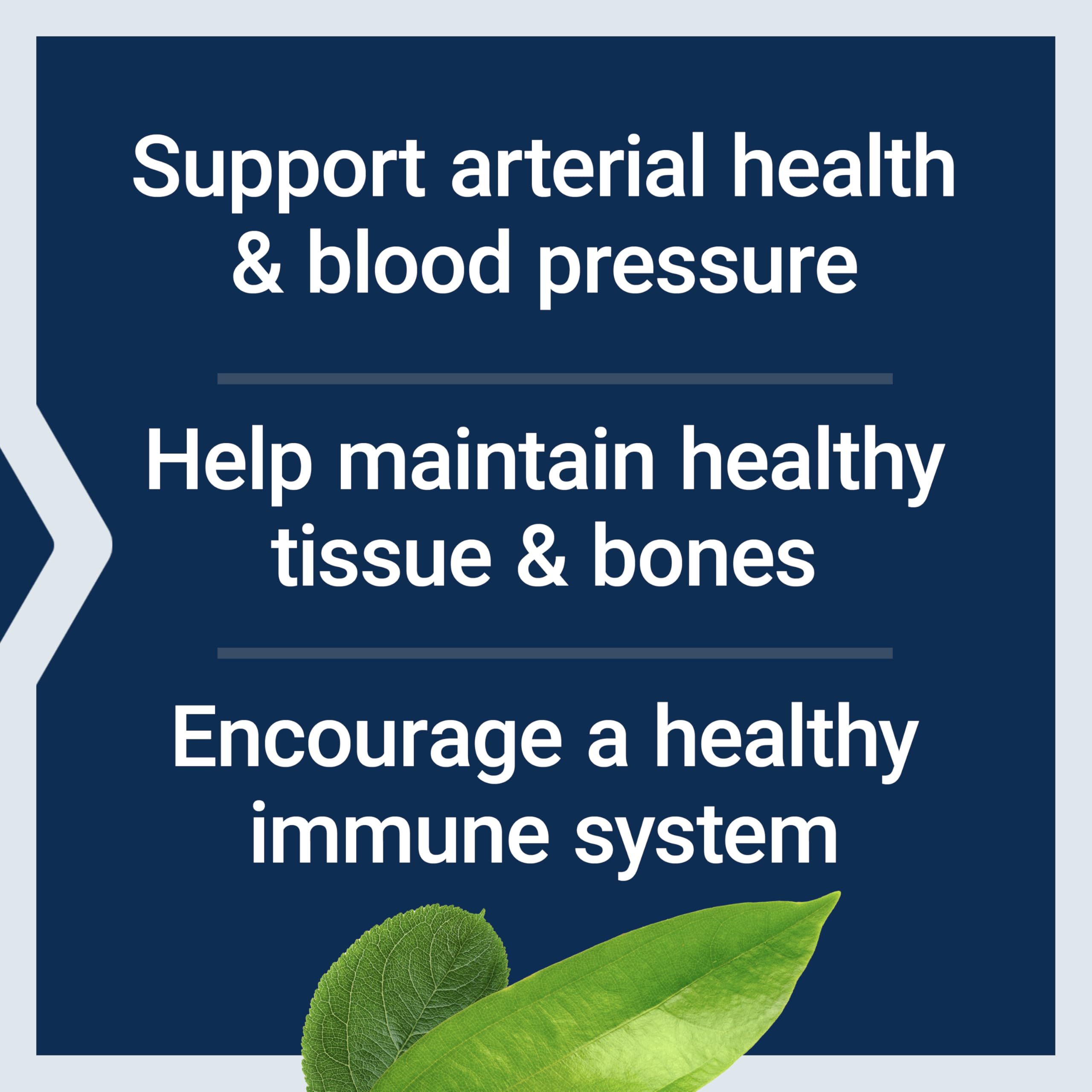 Vitamin C detail highlighting 10 mg per serving