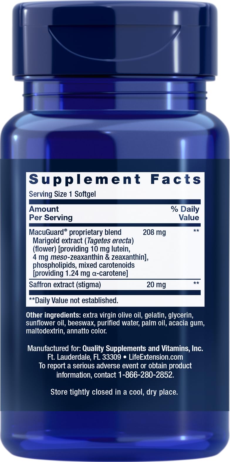 Close-up of MacuGuard Ocular Support with Saffron softgels (pack of 2)