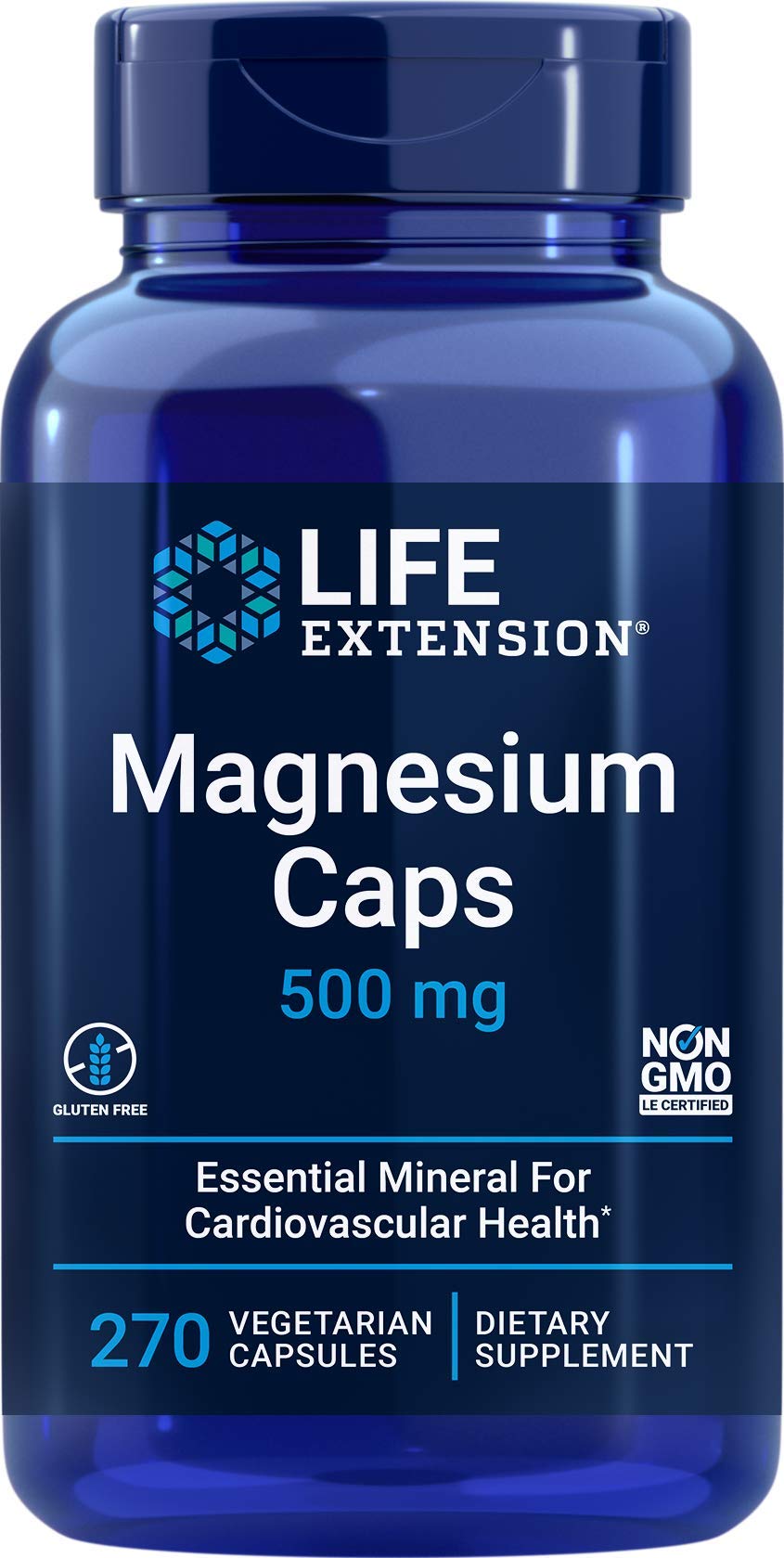 Life Extension Magnesium Caps 500mg bottle front view
