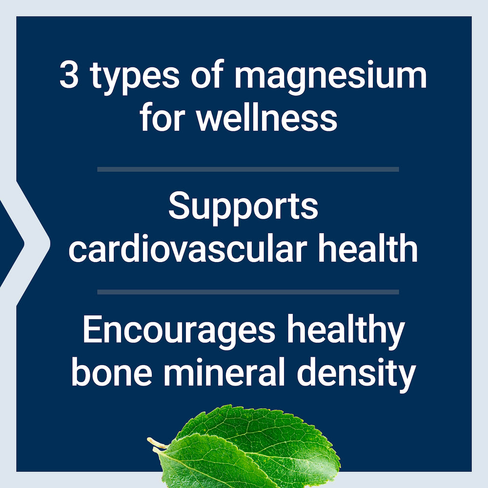Graphic showing magnesium supporting heart health and blood flow