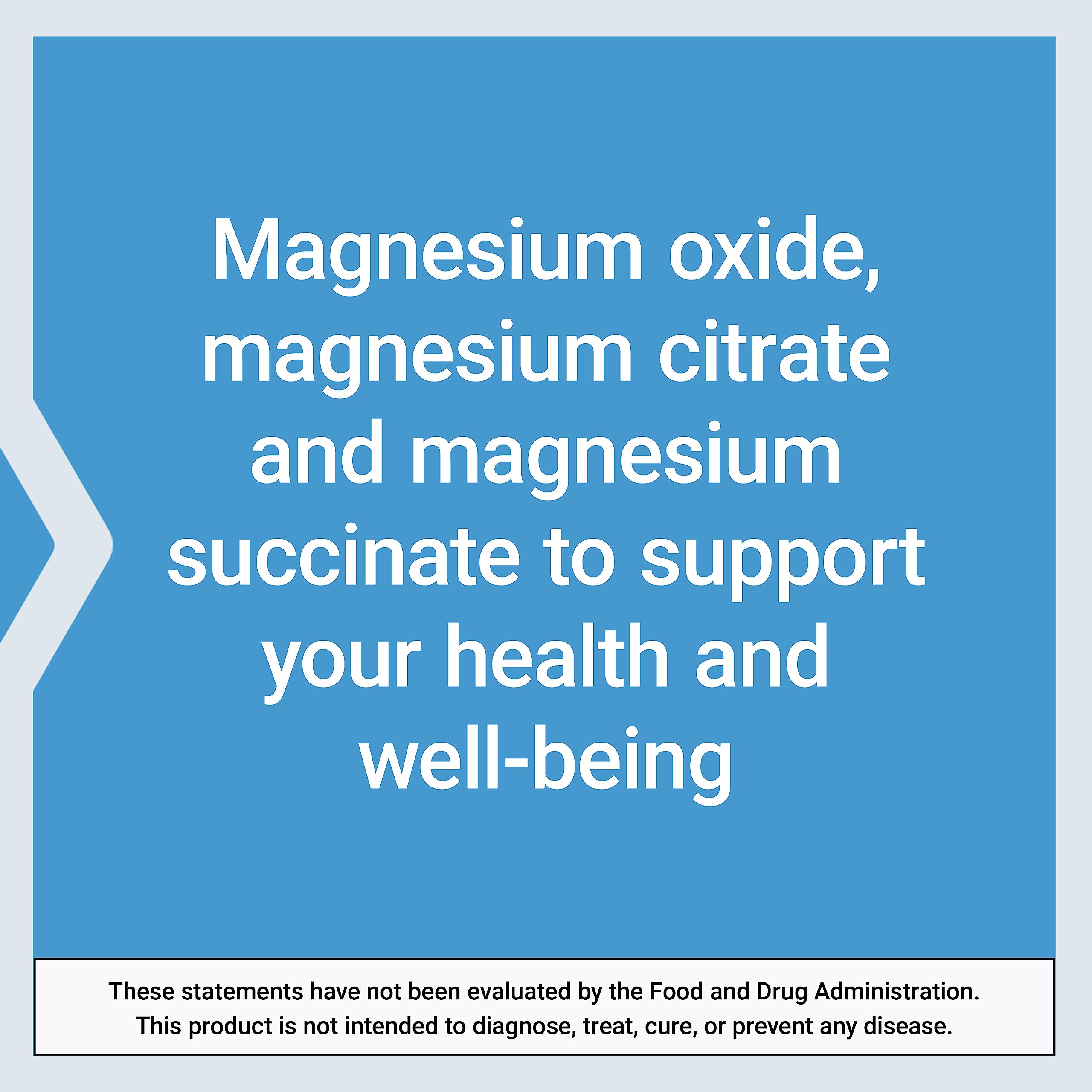 Life Extension Magnesium Caps ingredient list image highlighting oxide, citrate, and succinate blend.