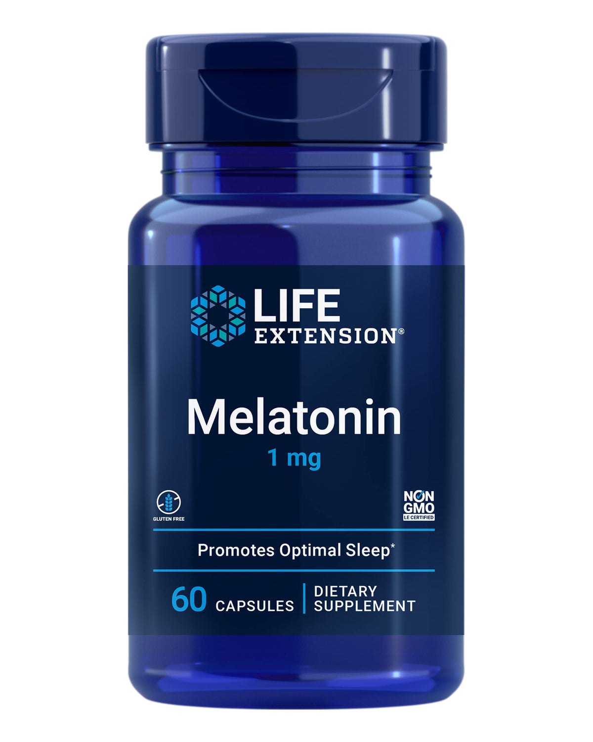 Life Extension Melatonin 1 mg bottle and packaging