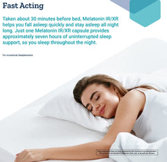 Close-up of Life Extension Melatonin IR/XR bottle