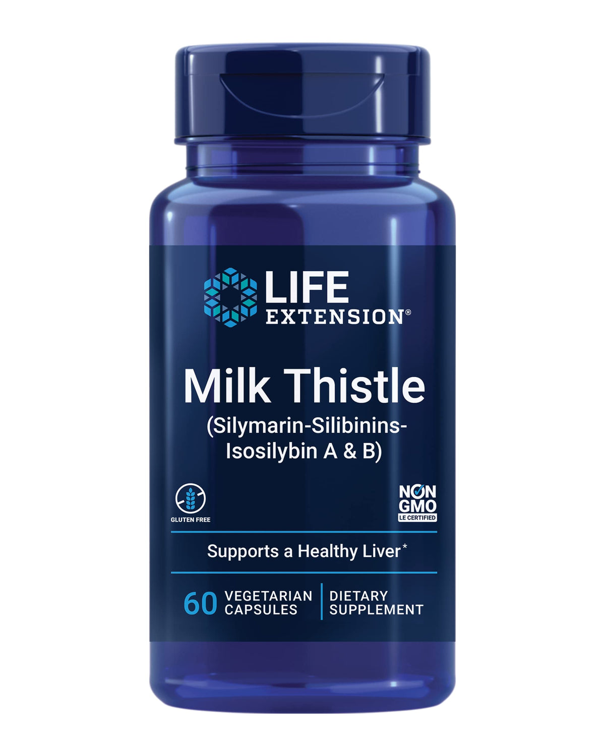 Life Extension Milk Thistle bottle with 60 capsules