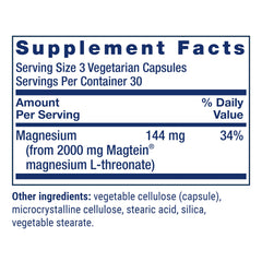 Vegetarian capsules of magnesium L-Threonate
