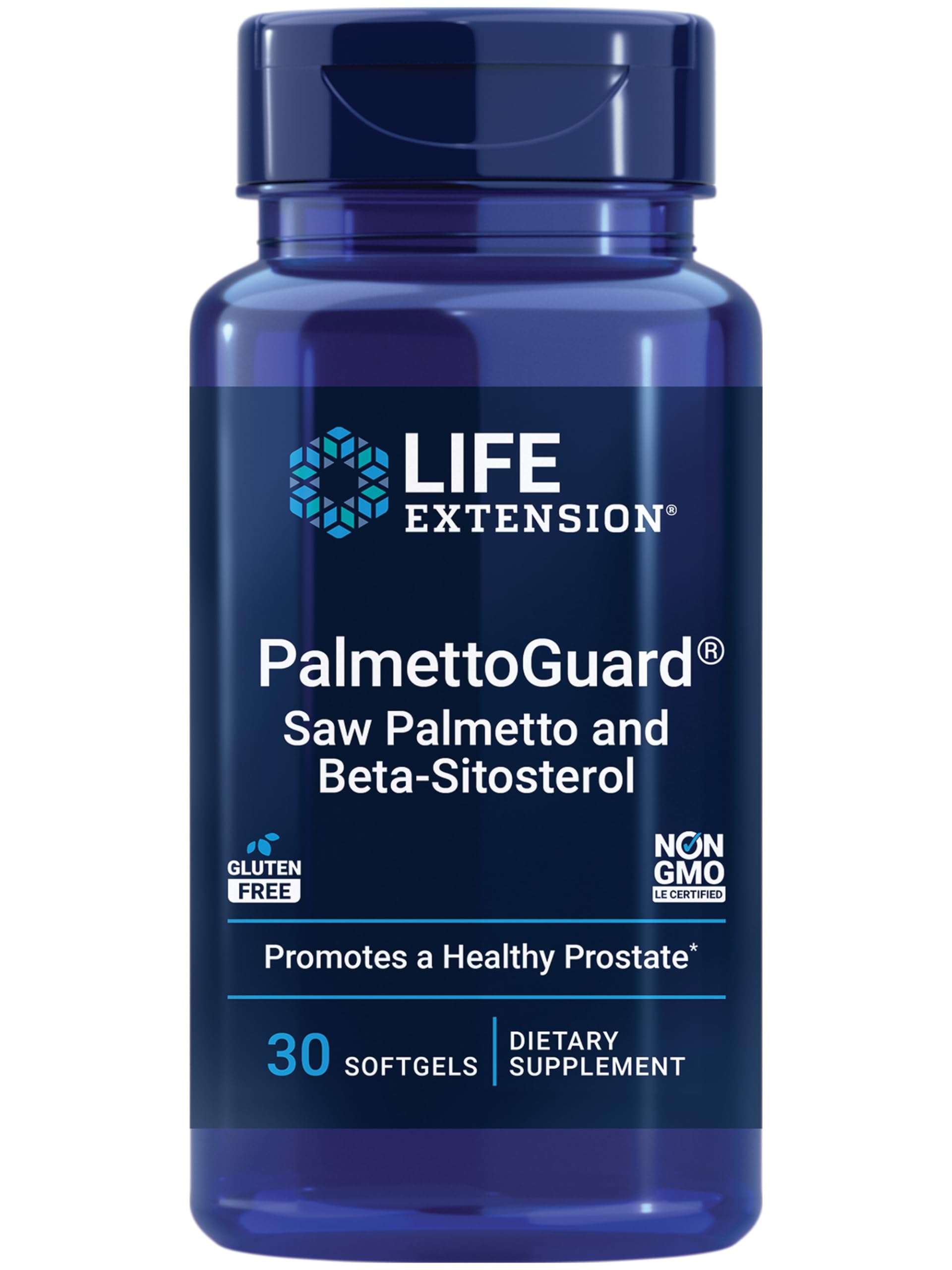Life Extension PalmettoGuard Saw Palmetto with Beta-Sitosterol bottle, 30 softgels