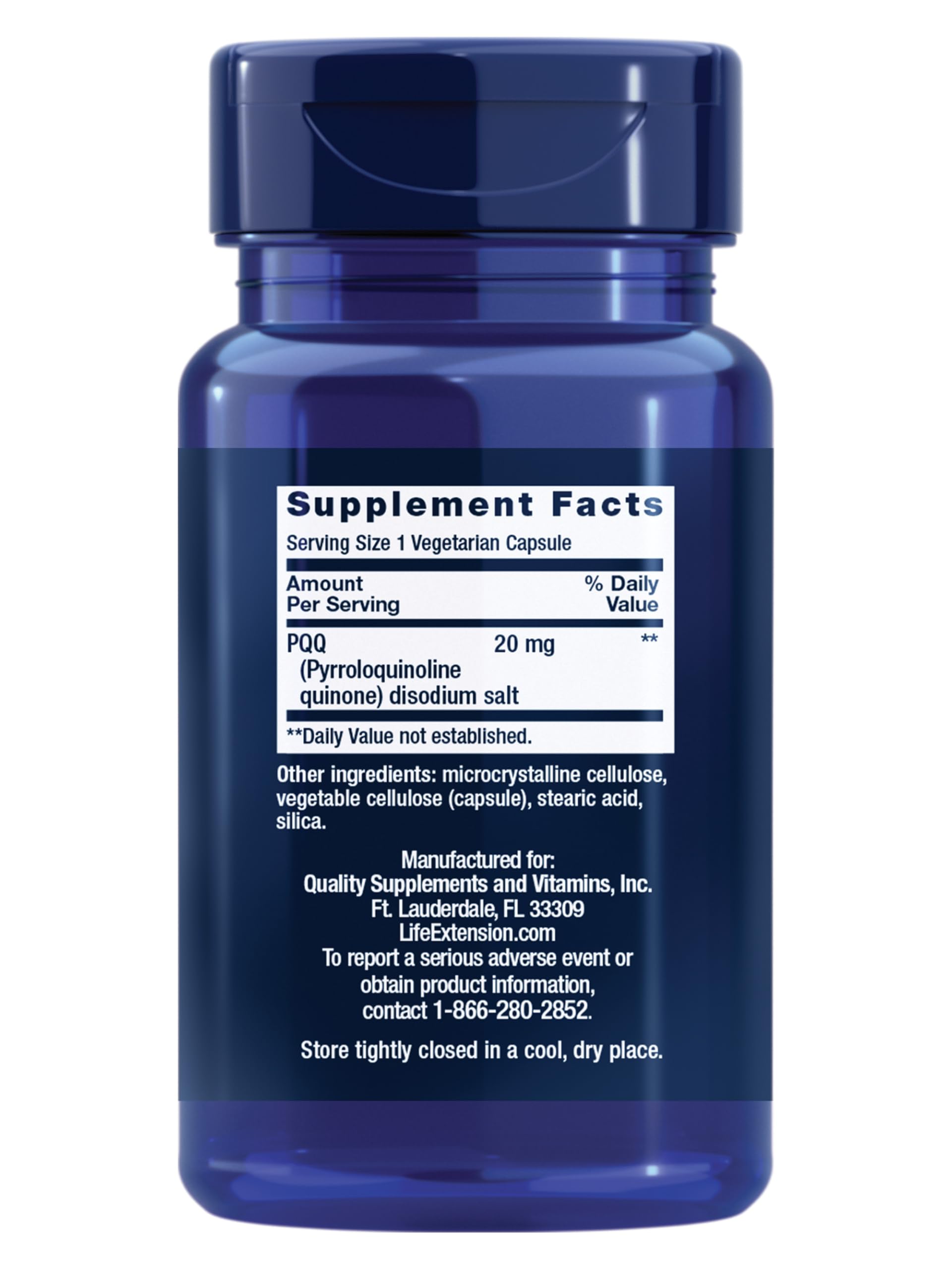 PQQ capsules arranged next to the bottle