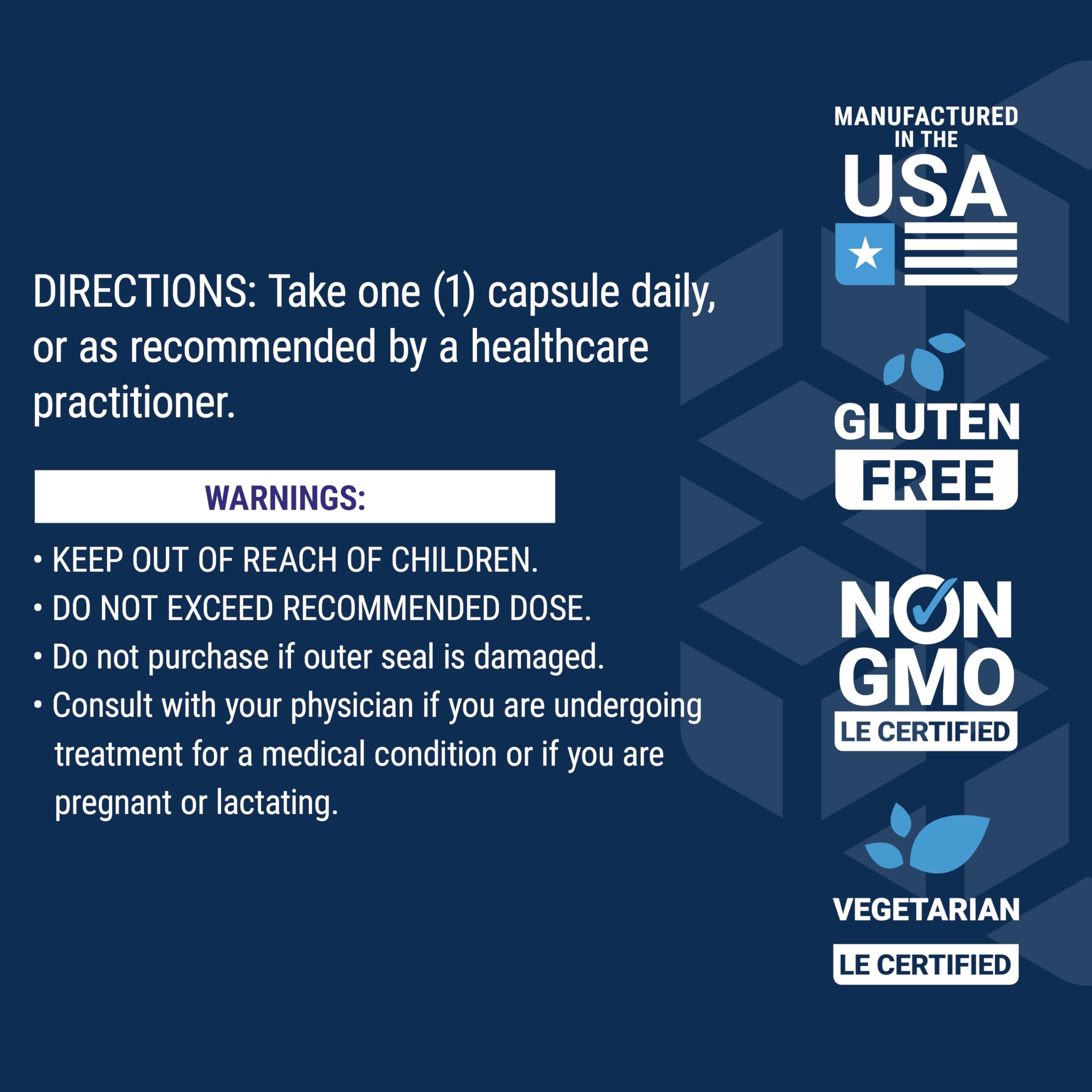 Gluten-free certification banner for Life Extension PQQ