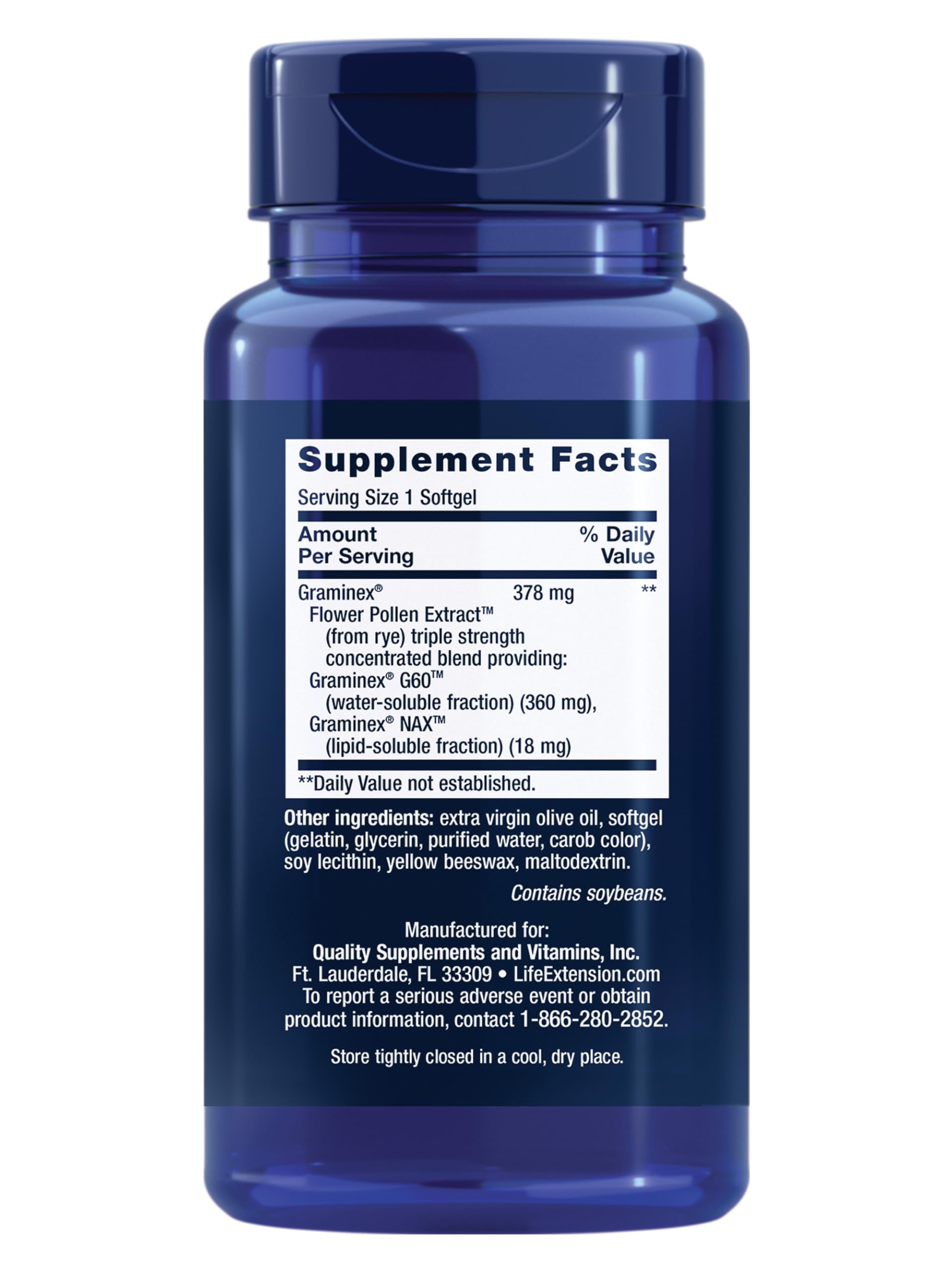 Packaging for Life Extension ProstaPollen Prostate support