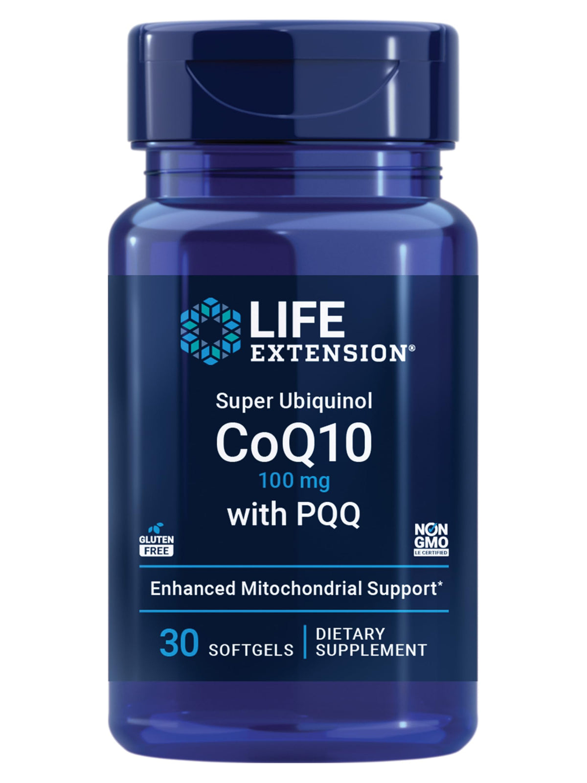 Life Extension Ubiquinol CoQ10 with PQQ 100 mg softgels bottle