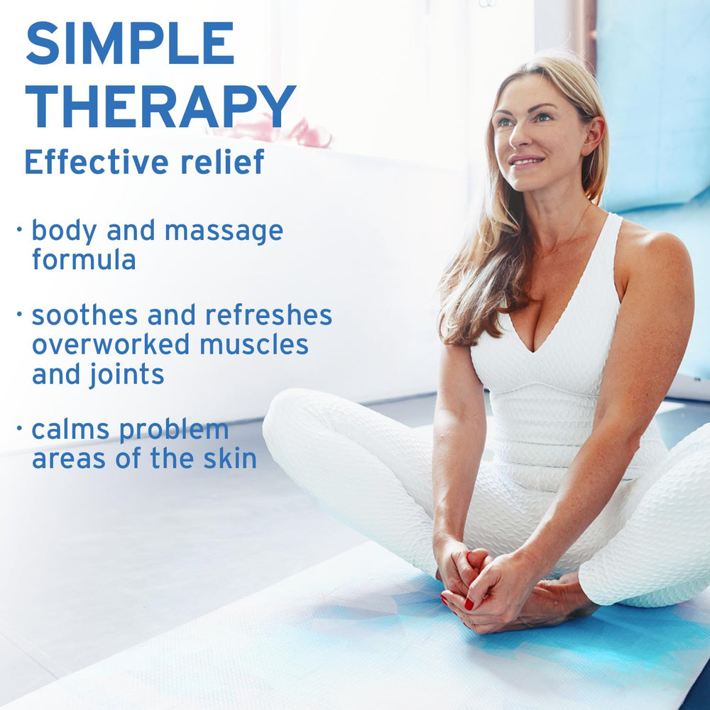 Applying Life-flo magnesium gel to tired muscles