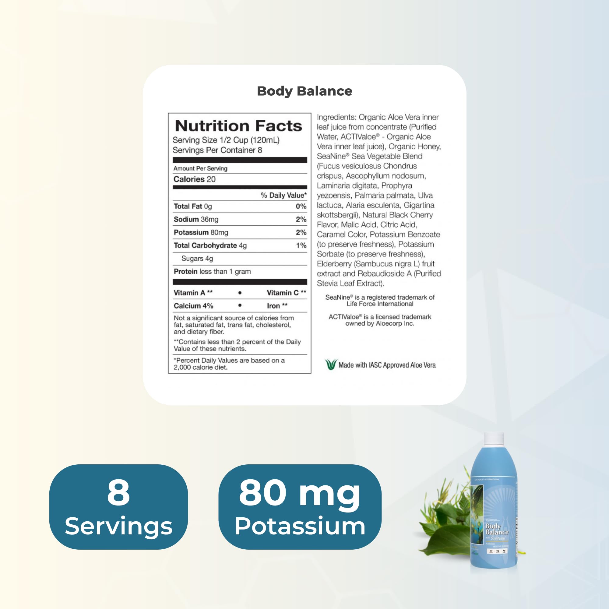 Aloe vera inner leaf in Body Balance