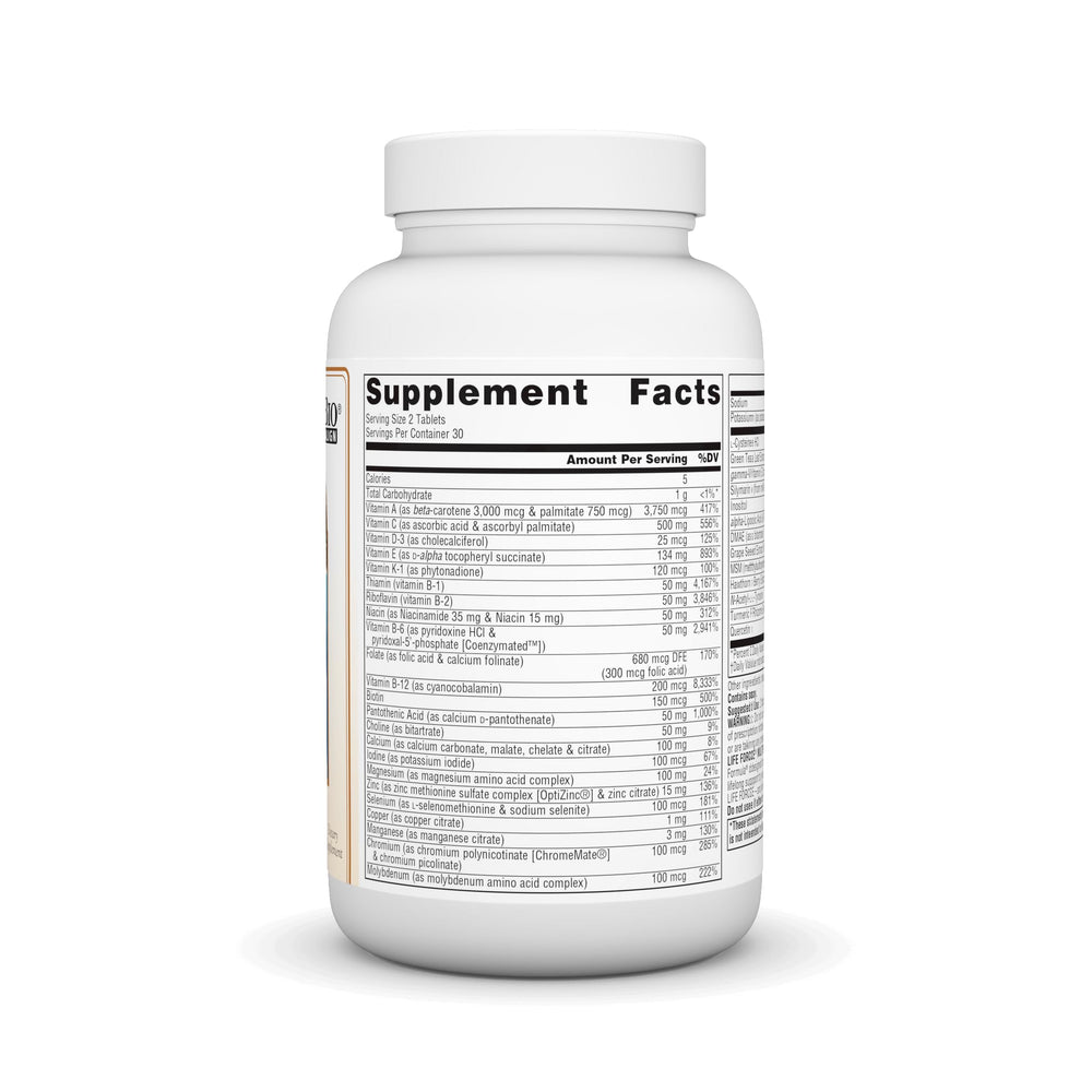 Packaging of Source Naturals Life Force Iron-Free Multivitamin