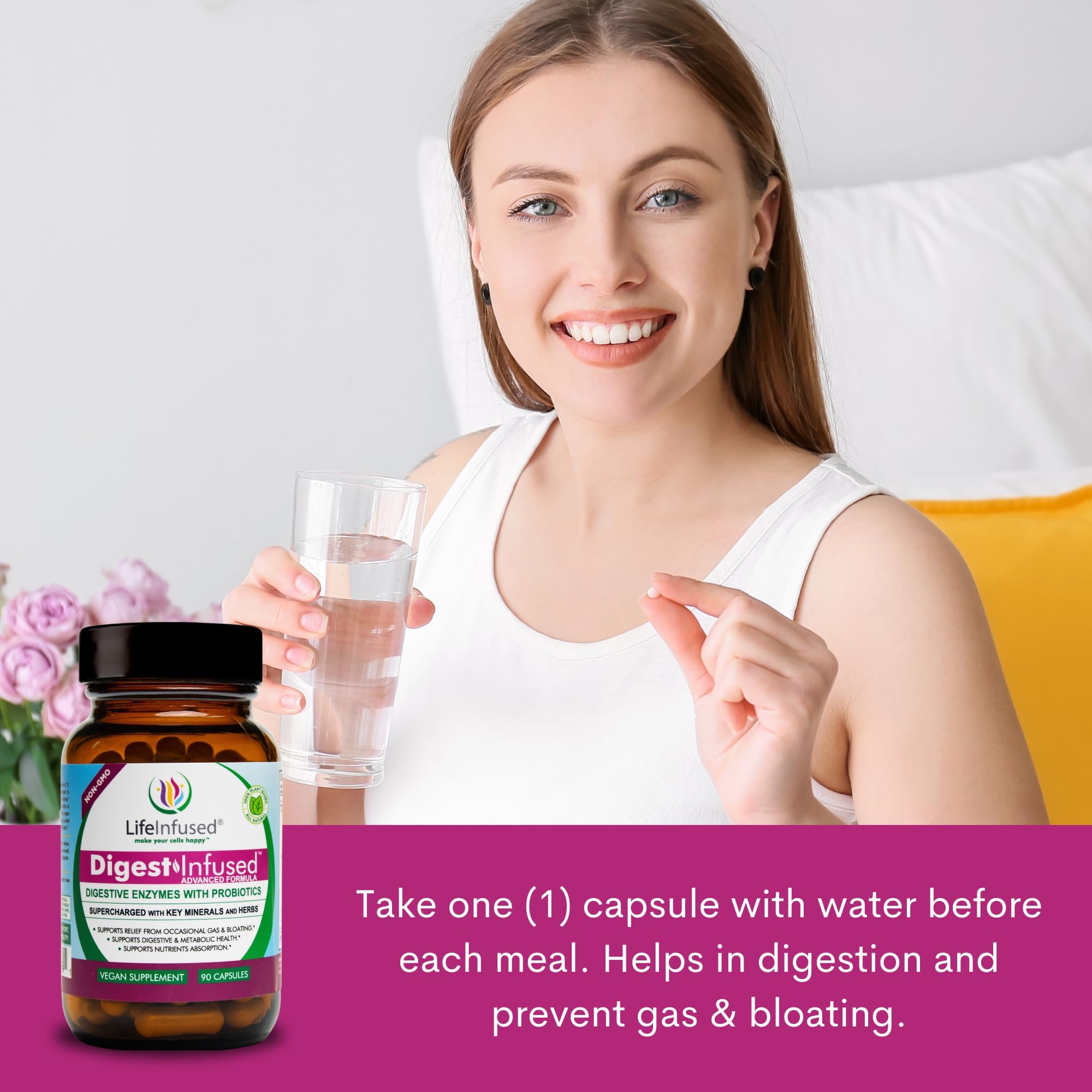 Plant-based enzyme supplement branding