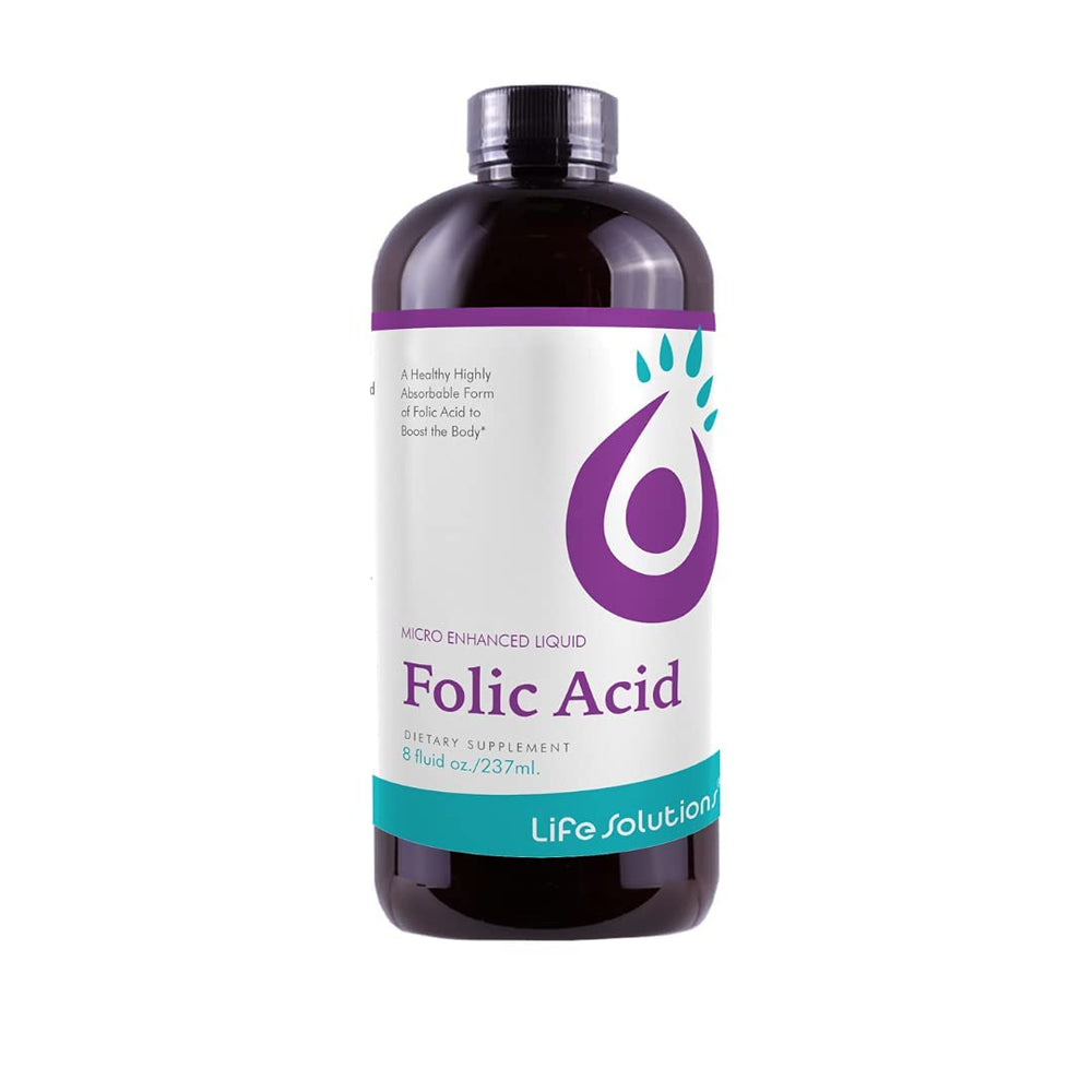 Life Solutions Folic Acid Berry liquid bottle front view