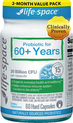 Life-Space Probiotic 60+ bottle on white background