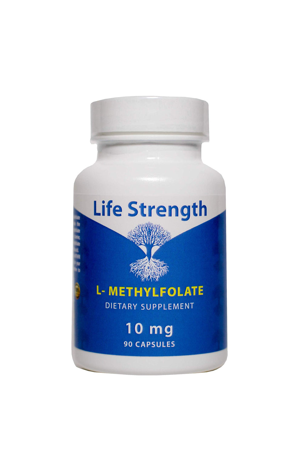 LifeStrength L-Methylfolate 10 mg bottle with label